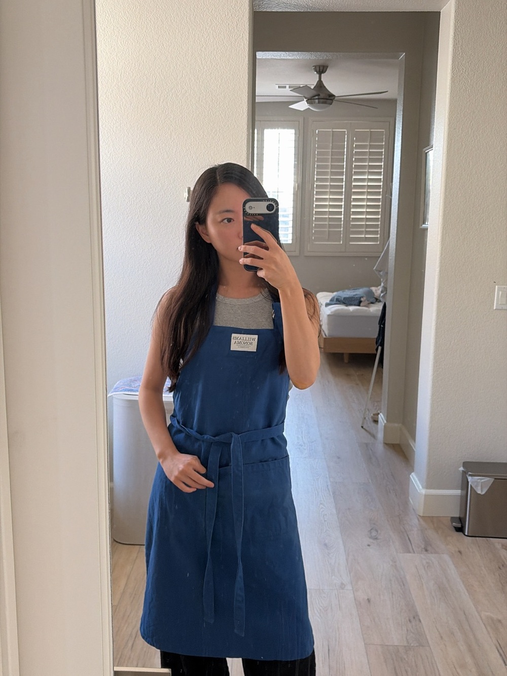 💙 Williams Sonoma Classic Cotton Apron — Cobalt Blue